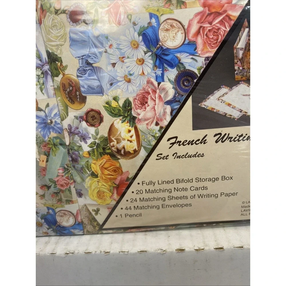 French Writing Portfolio Stationary Set By LaVie 89 Pcs Factory Sealed New Roses